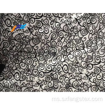 100% Polyester Flocking Flocked Woven Voile Abaya Fabric